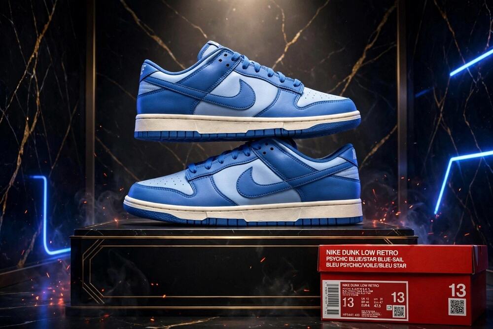 Size 13 - Nike Dunk Low Psychic Blue HF5441-400 Star Blue Sail OG DS